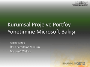 Kurumsal Proje ve Portföy Yönetimine Microsoft Bakışı