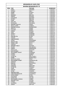 MÜHENDİSLİK FAKÜLTESİ MAKİNE MÜHENDİSLİĞİ İÖ