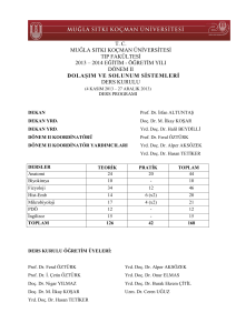 T. C. MUĞLA SITKI KOÇMAN ÜNİVERSİTESİ TIP FAKÜLTESİ 2013