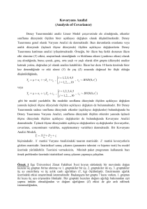 Kovaryans Analizi (Analysis of Covariance)