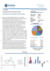 Gayri Menkul Yatırım Ortaklıkları/ BİST50 2014