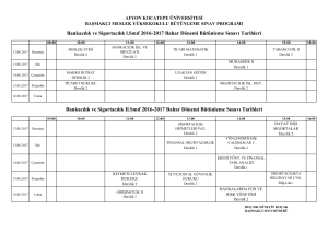 Bankacılık ve Sigortacılık l.Sınıf 2016