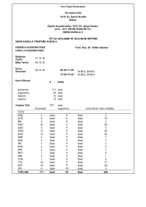 Prof. Dr. Asiye Nurten DERS KURULU 2 TIP 321