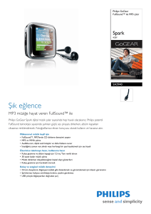 SA2940/02 Philips FullSound™ ile MP3 çalar