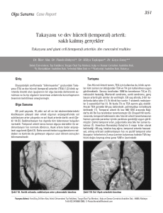 Takayasu ve dev hücreli (temporal) arterit: sakl› kalm