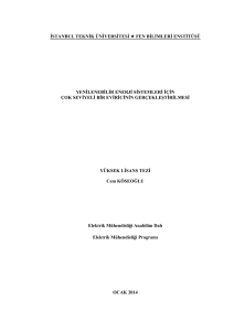 istanbul teknik üniversitesi fen bilimleri enstitüsü yüksek lisans tezi