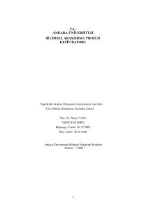 tc ankara ün vers tes bl msel araştırma projes kes n raporu
