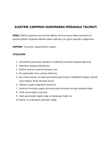 elektrik çarpması durumanda müdahale talimatı