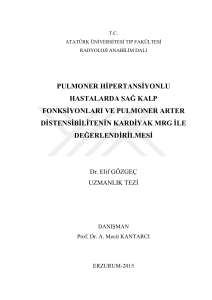 pulmoner hipertansiyonlu hastalarda sağ kalp fonksiyonları ve