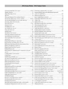 2014 Konu Dizini - 2014 Subject Index