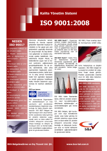 ISO 9001:2008 - BVA Belgelendirme