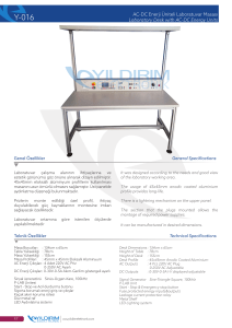 AC-DC Enerji Üniteli Laboratuvar Masası Laboratory Desk with AC