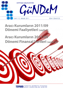 Aracı Kurumların 2011/09 Dönemi Finansal Verileri