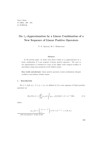 On Lp-Approximation by a Linear Combination of a New Sequence