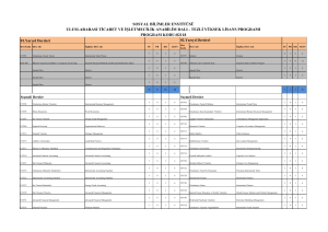 sosyal bilimler enstitüsü uluslararası ticaret ve işletmecilik anabilim