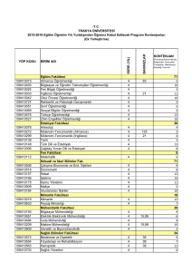 Eğitim Fakültesi 71 109410015 Almanca Öğretmenliği 4 83 3