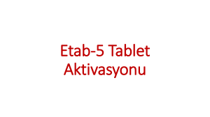 Etab-5 Tablet Aktivasyon Yardım Belgesi
