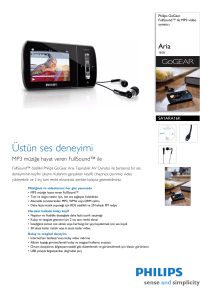 SA1ARA16K/02 Philips FullSound™ ile MP3 video oynatıcı