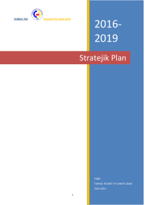 Stratejik Plan - Turhal Ticaret ve Sanayi Odası