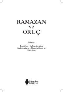 RAMAZAN ve ORUÇ