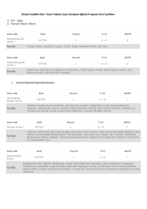 Ders İçerikleri