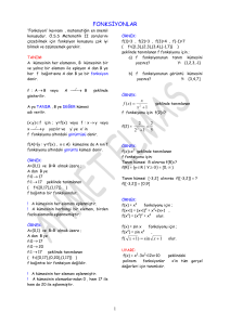 ``Fonksiyon`` kavramı , matematiğin en önemli konusudur