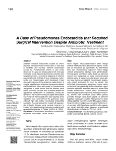 A Case of Pseudomonas Endocarditis that Required Surgical