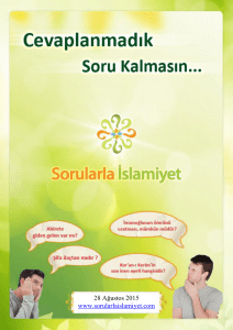 28 Ağustos 2015 www.sorularlaislamiyet.com