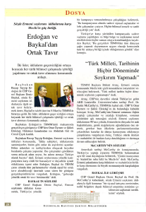 Erdoğan ve Baykal`dan Ortak Tavır