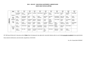 2015 EET - 206 SAYISAL ELEKTRONİK II LABORATUVARI DENEY