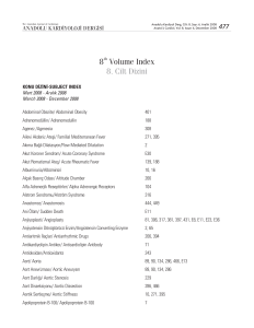 8 Volume Index 8. Cilt Dizini