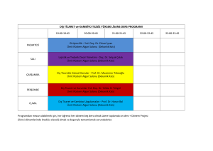 DIŞ TİCARET ve KAMBİYO TEZSİZ YÜKSEK LİSANS DERS