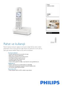 D4001W/38 Philips Kablosuz telefon
