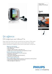 SA2920/02 Philips FullSound™ ile MP3 çalar