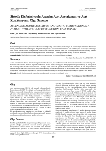 Sistolik Disfonksiyonlu Asandan Aort Anevrizması ve Aort
