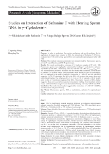Studies on Interaction of Safranine T with Herring Sperm DNA in γ