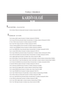 kardiyoloji - Türkiye Klinikleri