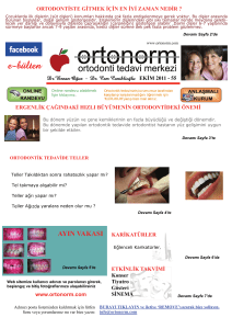 e-bülten - Ortonorm Ortodonti Ağız ve Diş Sağlığı Polikliniği