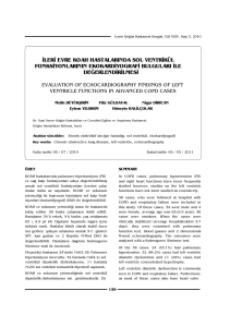 evre koah hastalarında sol ventr‹kül fonks‹yonlarının ekokard‹yograf‹