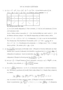 MT 131 ANAL˙IZ I C¸ ¨OZ¨UMLER 1. (a) f(x) = x 3 − 4x 3 , f′(x) = 5 x