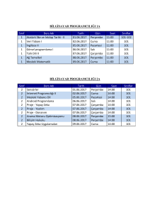 BİLGİSAYAR PROGRAMCILIĞI 1A Sınıf Ders Adı Tarih Gün Saat