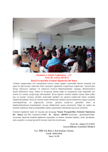 Ekonomi ve Felsefe Toplantıları – 131 Prof. Dr. Güven MURAT