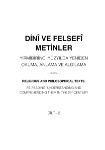 DİNÎ VE FELSEFÎ METİNLER