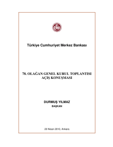 Türkiye Cumhuriyet Merkez Bankası 78. OLAĞAN GENEL