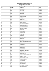 T.C. MUĞLA SITKI KOÇMAN ÜNİVERSİTESİ SPOR BİLİMLERİ
