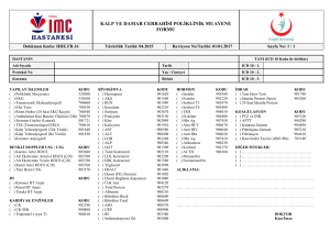 KALP VE DAMAR CERRAHİSİ POLİKLİNİK MUAYENE FORMU