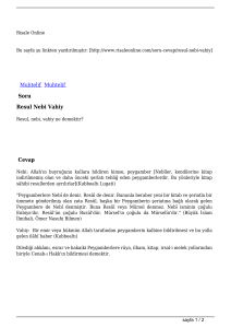 Pdf`sini İndir - Risale Online