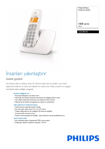 CD1901W/TR Philips Kablosuz telefon