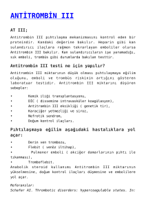 antitrombin ııı