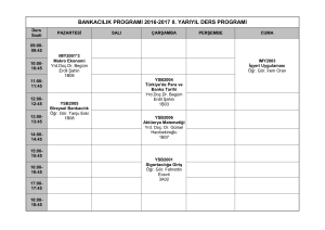 bankacılık programı 2016-2017 ıı. yarıyıl ders programı